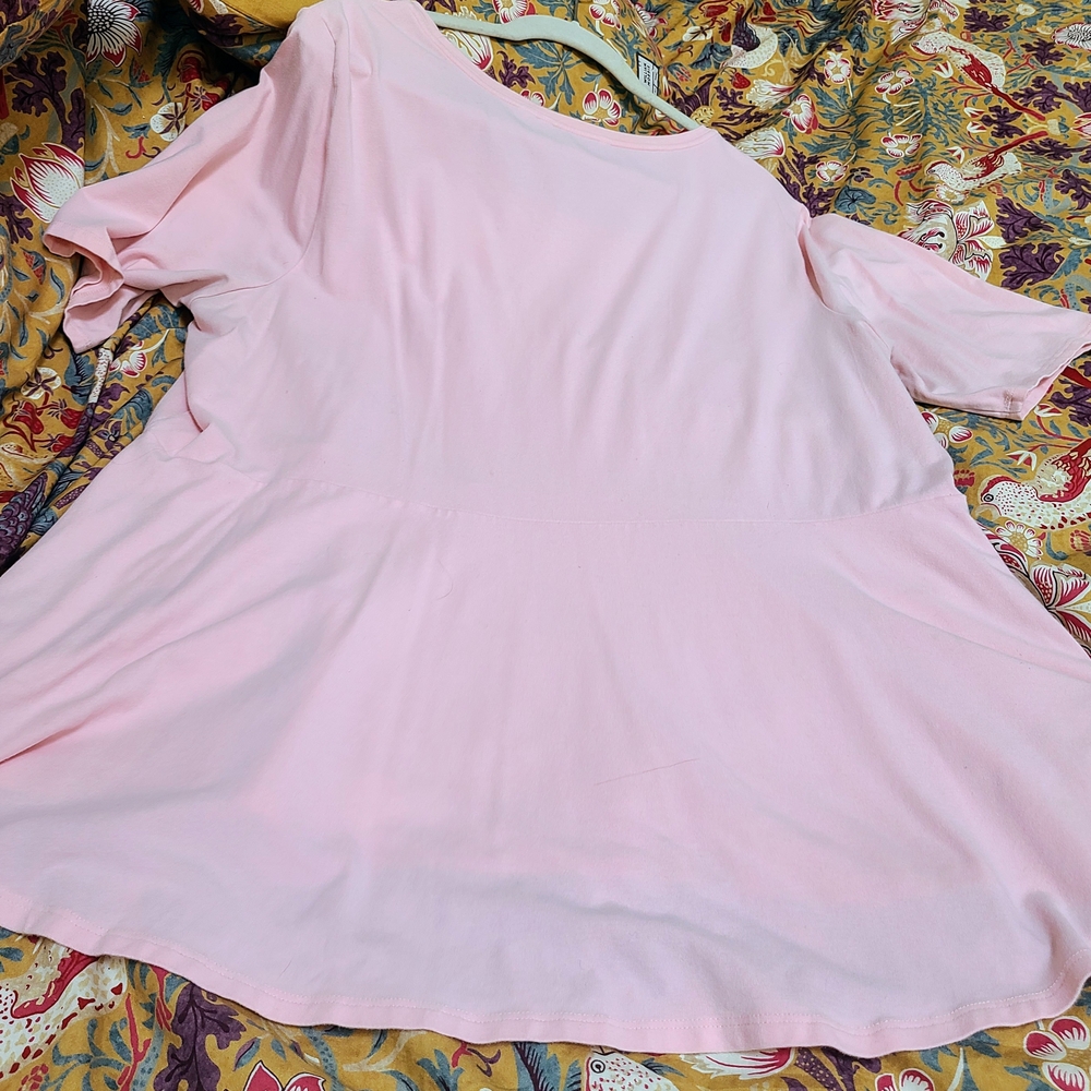 Flirty Itzhak Miztrahi Pink Asymmetrical Top XL